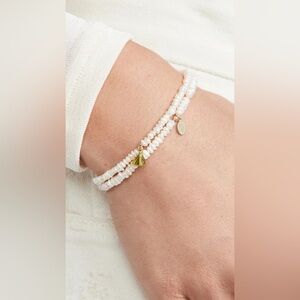 ‼️RARE‼️🎸SHASHI🎸🔥NWT🔥Supernova Freshwater Pearls Bracelet Set in White